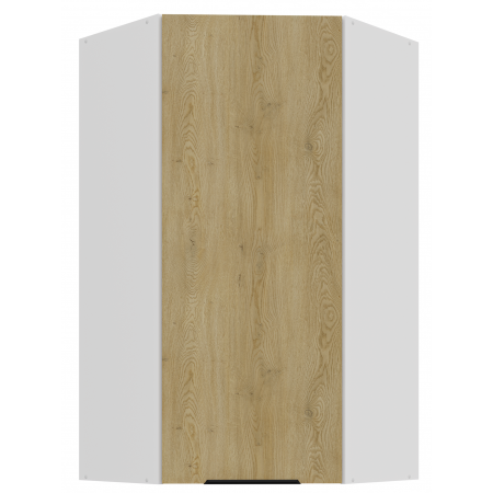 Szafka narożnik górny 60 cm CREMA dąb cremona / biały mat 60x60 GN-108 1F 45